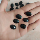 نگین بیضی تراش خورده مشکی اعلا