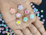 مهره طرح گل پاستیلی شکوفه بسته 20 عددی مناسب ساخت دستبند، گردنبند و اکسسوری